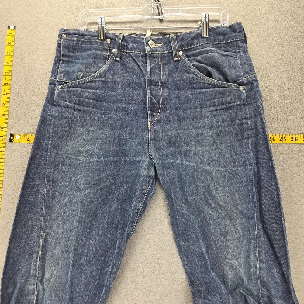 Vintage Levis Engineered Jeans Mens 33x32 Blue Medium Wash Twisted Button Fly